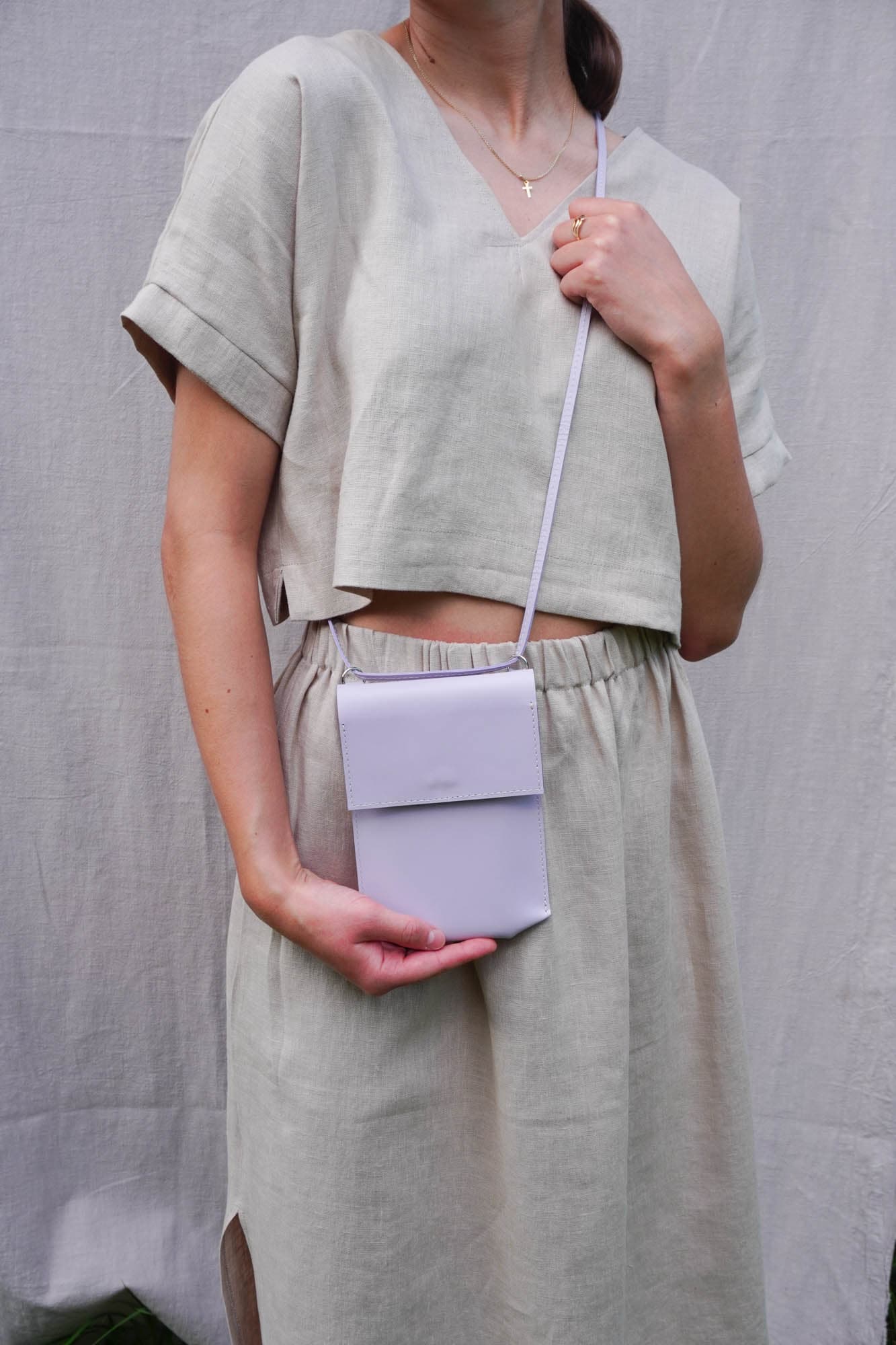Mini kabelka Mira Minimal - lila