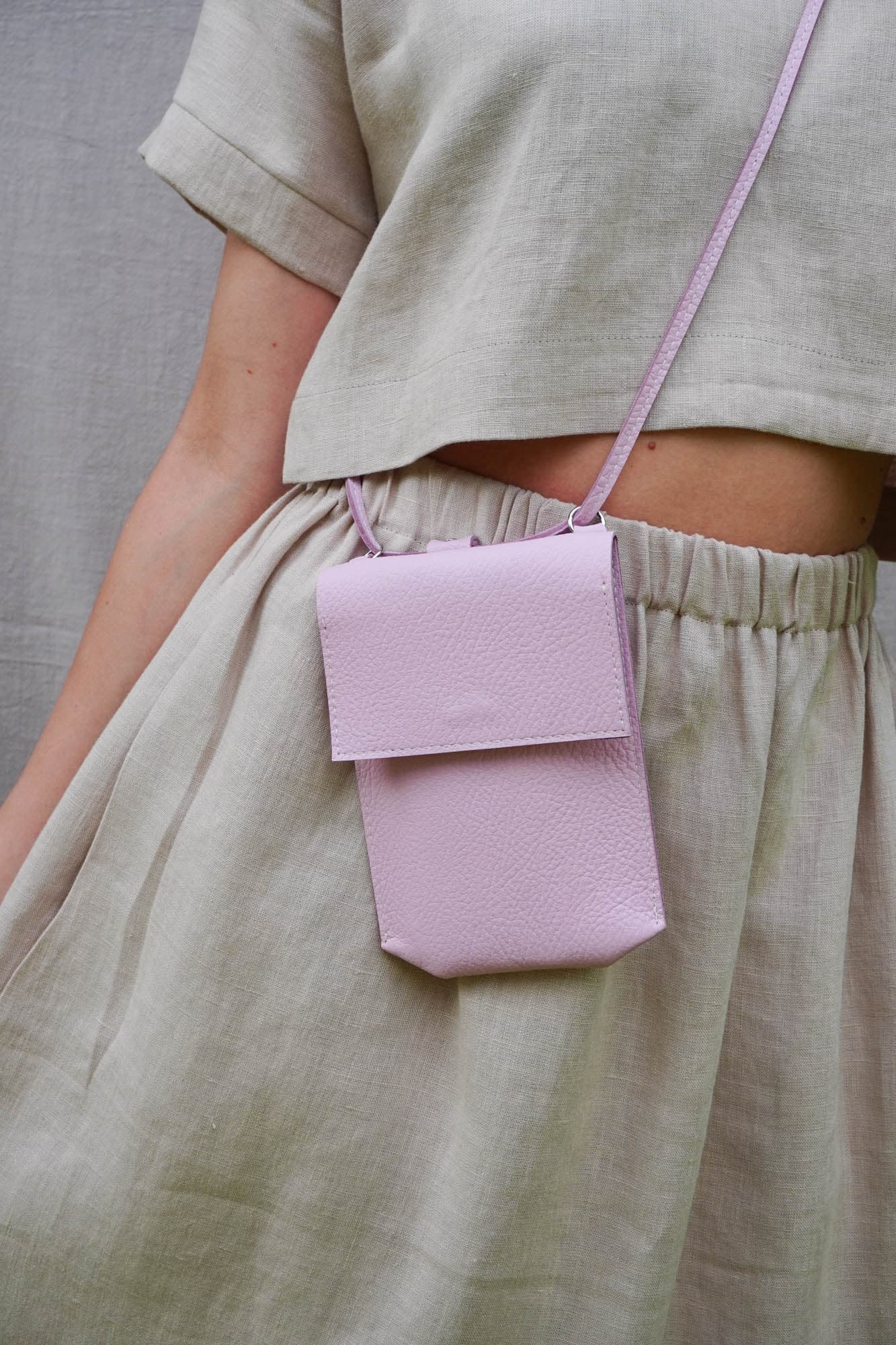 Mini kabelka Mira Minimal - lila
